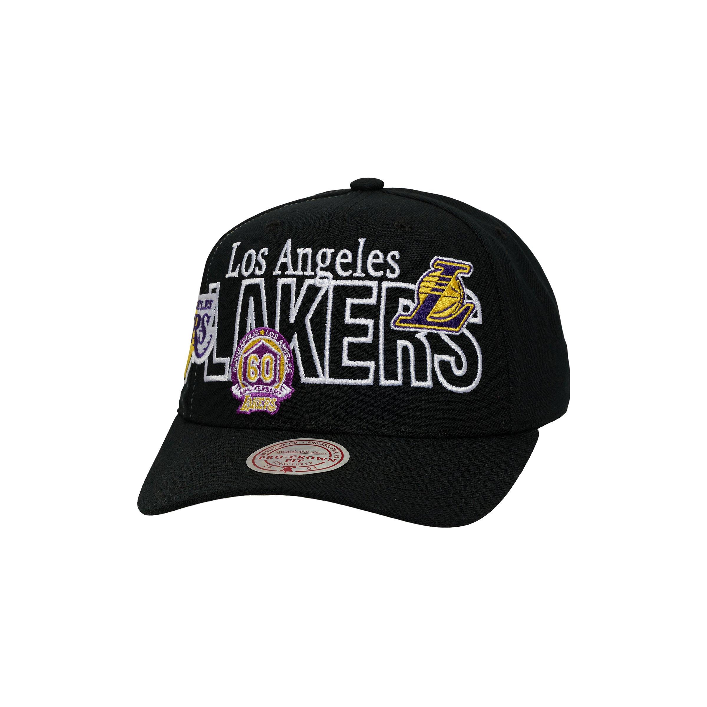 Mitchell & Ness Los Angeles Lakers Mash Up Snapback Hat - Black - BLACK